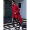 WhizMax Men's Hooded Cloak Casual Long Pullover Hoodie Cape Hip Hop Sweatshirt with Pocket - 3 of 4