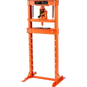 VEVOR Hydraulic 12 Ton H-Frame Garage Floor Adjustable Shop Press with Plates, 12T, Orange - 1 of 4