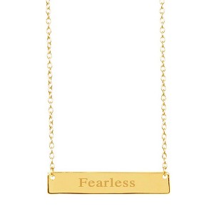 SHINE by Sterling Forever Sterling Silver Inspirational Bar Pendant Necklace - 1 of 2