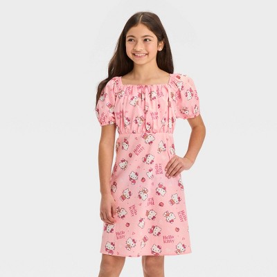 Girls' Hello Kitty Dress - Light Pink Xl : Target