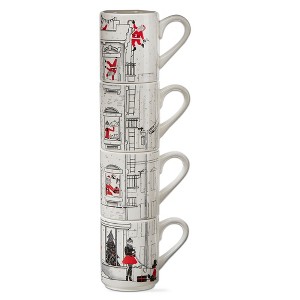 tagltd Santa Cityscape Stacking Mug Set Of 4 - 1 of 4