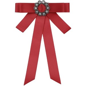 INSPIRE CHIC Women's Elegant Pre-tied Rhinestone Fashion Bow Ties - 1 of 4