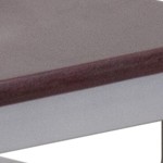mahogany wood seat/silver frame