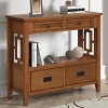 FURNIinspire Console Tables Farmhouse Wood Console Table, Entry Sofa Table with Drawer, Console Table for Entryway, Brown, 13"*36"*31.5" - 2 of 4