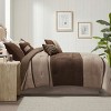NicBex 7 Pcs Colorblock Embroidery Design Comforter Set Faux Suede Bedding Set, Reversible Bedding Comforter Sets, Machine Washable - 2 of 4
