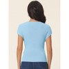 Seta T Women's Casual Cap Sleeve Knit Crewneck Basic Summer Solid Color Blouse - 4 of 4