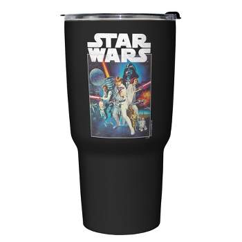 Star Wars Signature Poster  Stainless Steel Tumbler w/Lid - Black - 27 oz.