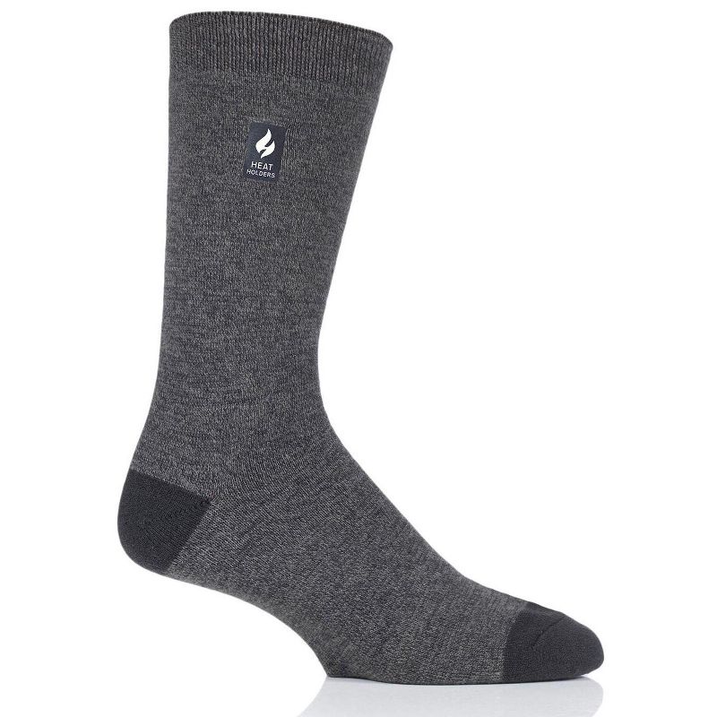 Heat Holders® Men's ULTRA LITE™ Twist Socks | Thermal Yarn | Lightweight Winter Socks Tight Fit Shoes | Warm + Soft, Hiking, Cabin, Cozy at Home Socks | 3X Warmer Than Cotton, 1 of 3