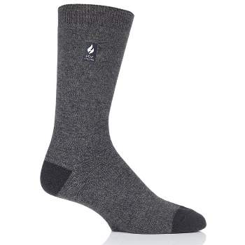 Heat Holders® Men's ULTRA LITE™ Twist Socks | Thermal Yarn | Lightweight Winter Socks Tight Fit Shoes | Warm + Soft, Hiking, Cabin, Cozy at Home Socks | 3X Warmer Than Cotton