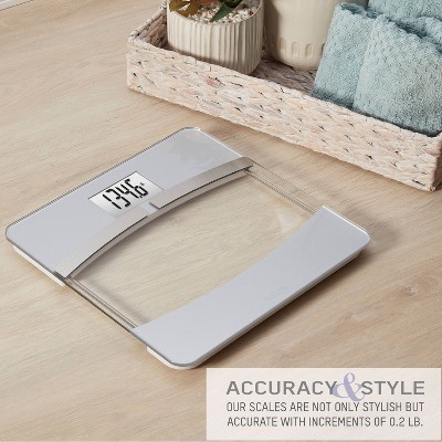 Glass Body Composition Personal Scale Gray/Clear - Taylor_3