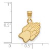 Black Bow Jewelry 14k Yellow Gold Plated Sterling Silver Wisconsin Badgers NCAA Small Pendant - 2 of 3