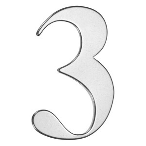 Unique Bargains Self-adhesive 304 Stainless Steel Metal Mailbox Decor House Number 1 Pc - 1 of 4