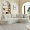 120.9" Oversized Chenille Tufted Curved L-Shaped Modular Sectional Sofa with Right Arm Chaise Lounge, No Assembly Required - 2 of 4