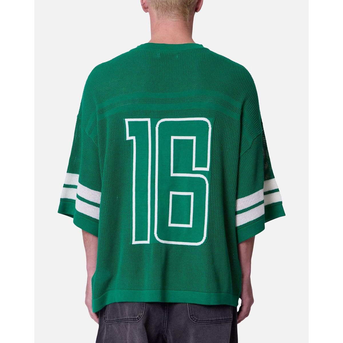 mnml Mens Open Knit Varsity Jersey - thumbnail 4
