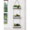 Gardener's Supply Company Galvanized Triple Hanging Planter | 3 Tier Sturdy Metal Rustic Farmhouse Decorative Wall Planters for Indoor & Outdoor - 2 of 4