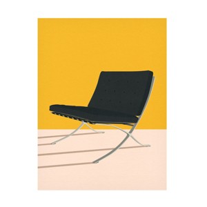 Canvas Wall Art - Rosi Feist  'Barcelona Chair By Mies Van Der Rohe' Wall Art for Living Room, Bedroom, or Office Décor by Trademark Fine Art - 1 of 4