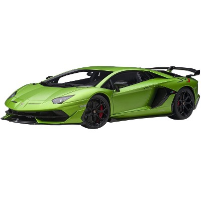 Lamborghini Aventador SVJ Verde Alceo Matt Green Metallic 1/18 Model Car by Autoart