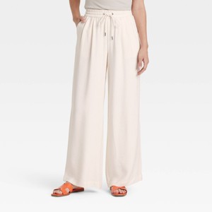 Women's High-Rise Wide Leg Pull-On Pants - A New Day™ - 1 of 3