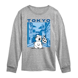 Boys' - Peanuts - Olaf Tokyo Street Long Sleeve Graphic T-Shirt - 1 of 4