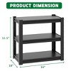 AENKYO 34"W 20-30 Gallon Fish Tank Stand - Metal Aquarium Stand with Adjustable Shelves, Heavy Duty Tank Rack Black/White - 4 of 4