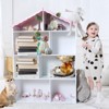 Angel Sar Wooden Kids Bookcase, 4-Tier Toy and Book Storage Organizer with Roof Design, White MDF Construction, Easy Assembly for Bedroom and Playroom - 2 of 4