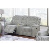 Vynxaria Contemporary Ash Fur-Like Corduroy Motion Loveseat w/Console (Cup Holders), Metal Recline, Pillow-Top Arms, 73"W - 2 of 4
