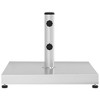 vidaXL Parasol Base - 61.7 lb Square Umbrella Stand for Ø1.3/1.5"/1.9" Poles, Stainless Steel & Concrete, Silver Color - 4 of 4