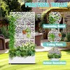 TOAOTBNBO Metal Raised Garden Bed with Leaf Pattern, Outdoor Planter Box with Wheels, Modern Privacy Screen for Garden and Patio - 4 of 4