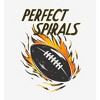 "Perfect Spirals" Flaming Football Adult Long Sleeve Hoodie - 2 of 2