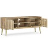 WyndenHall Bissell TV Stand for TVs up to 65" Natural: Mid-Century Modern Media Console with Drawers - 2 of 4