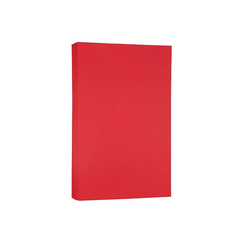 JAM Paper Legal Colored 24lb Paper 8.5 x 14 Red Recycled 500 Sheets/Ream 101337B, 2 of 3