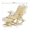 Classic Wooden Rocking Chairs High Backrest and Armrests Patio Lounge Chair - 2 of 4