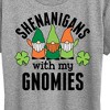 Women's - Instant Message - Shenanigans With My Gnomies Short Sleeve Graphic T-Shirt - 2 of 4
