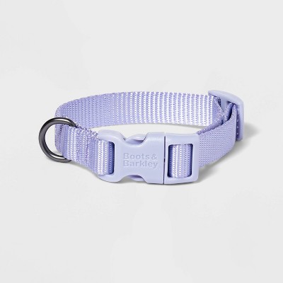 Basic Dog Adjustable Collar with Color Matching Buckle - S - Lilac - Boots & Barkley™