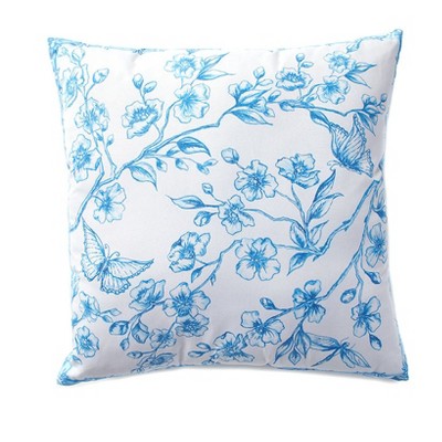 The Lakeside Collection Chinoiserie Accent Pillow - Paisley Decorative Throw Pillow - Floral Bloom