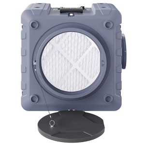 VEVOR Air Scrubber with 3-Stage Filtration, Stackable Negative Air Machine 550 CFM, Air Cleaner with MERV10, Carbon, H13 HEPA, Grey - 1 of 4