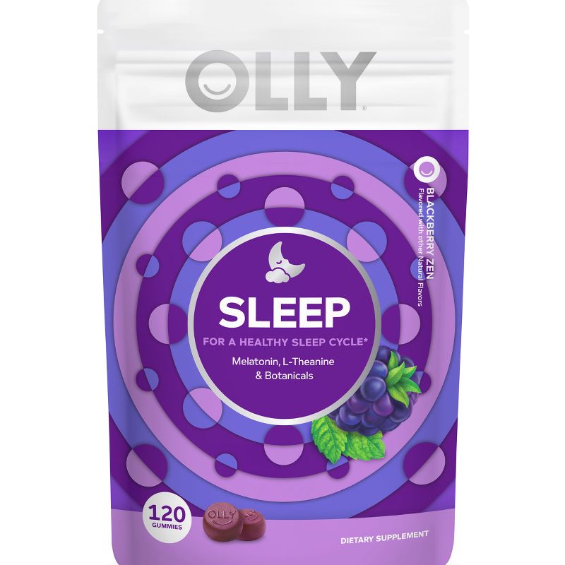 OLLY 3mg Melatonin Sleep Gummies - Blackberry Zen, 1 of 10
