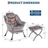 Lazy Chair with Ottoman, Modern Lounge Accent Chair,Leisure Sofa Armchair,Reading Armchair with Side Pocket for Living Room, Bedroom, Dorm & Office - 2 of 4