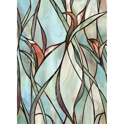 Savannah Decorative Stained Glass Window Film, 24" x 36", Multicolor