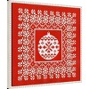 Amanti Art 22"x22" Fair Isle Snowflake V by Chariklia Zarris Framed Canvas Wall Art Print - 2 of 4