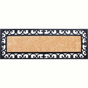 A1HC Natural Coir and Rubber Large Door Mat 18"x48", Thick Durable Doormats for Entrance - 1 of 4