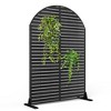 TUYOHW Metal Privacy Screen Outdoor, Decorative Privacy Panels, Freestanding Privacy Screen for Patio, Garden, Pool (White Square) - 2 of 4