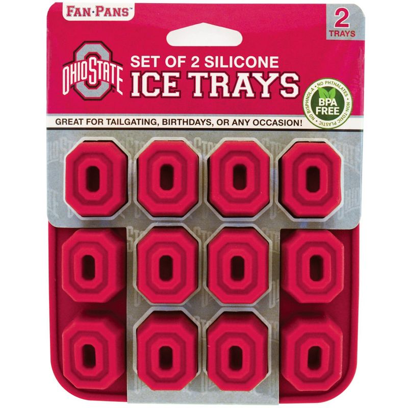 MasterPieces FanPans 2-Pack Team Ice Cube Trays - NCAA Ohio State Buckeyes, 1 of 4