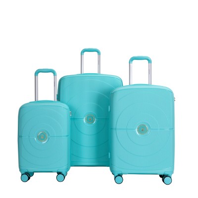 FURNIinspire Bag and Luggage Sets 3 Piece Travel Suitcase Set with Wheels, Stylish Lightweight Carry On Luggage, Light Blue, 19.29"*12"*29.13"