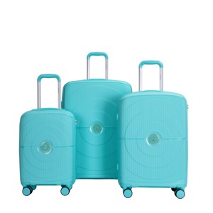 FURNIinspire Bag and Luggage Sets 3 Piece Travel Suitcase Set with Wheels, Stylish Lightweight Carry On Luggage, Light Blue, 19.29"*12"*29.13" - 1 of 4