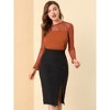 INSPIRE CHIC Women's Elegant Lace Sleeve Scalloped Trim Summer Casual Chiffon Blouse - 3 of 4