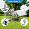 Jojoka Pet Cage Large Walk-in Metal Chicken Coop with Run, Double Door, Water-Resistant UV Cover, Outdoor Poultry Enclosure - 4 of 4