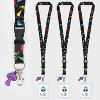 3-Pack Magic Mushroom Bag Charms with Clear Plastic ID Lanyards - 2 of 4