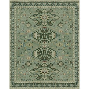 Abynow Medallion Diamond Faded Rustic Indoor Area Rug - 1 of 4