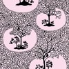 Magical Forest Rose Pink Trees Trail Paste the Wall Wallpaper - 4 of 4